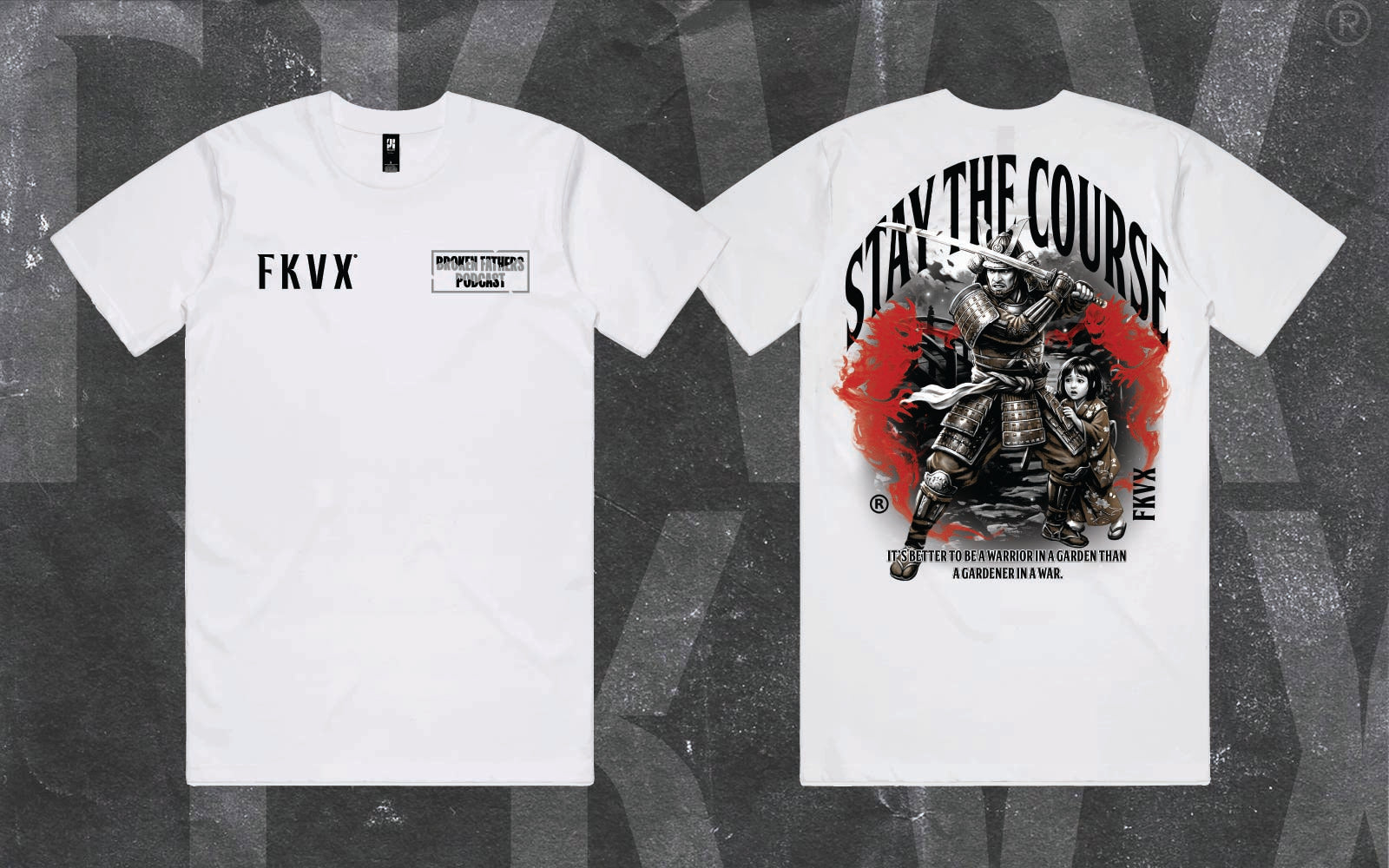 STAY THE COURSE WHITE TEE