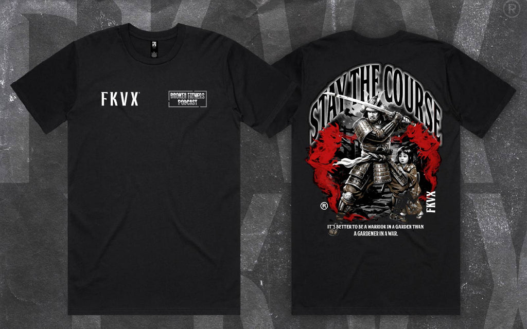 STAY THE COURSE BLACK TEE