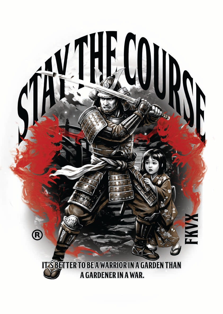 STAY THE COURSE WHITE TEE